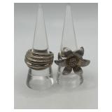 Size 7.5 925 Ring Lot of 2