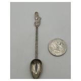 Antique Silver Twisted Handle Spoon 3in
