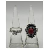925 Size 5.5 Ring Lot of 2