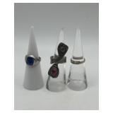 Size 4.5 925 Ring Lot of 3