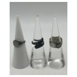 Size 4 925 Ring Lot of 3