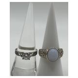 Size 7.75 925 Ring Lot of 2