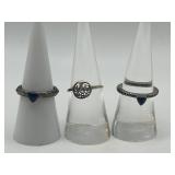 Size 6.5 925 Ring Lot of 3