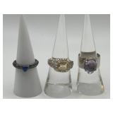 Size 6.5 925 Ring Lot of 3