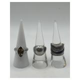Size 7 925 Ring Lot of 3