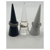 Size 7 925 Ring Lot of 3