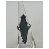 Size 5 Elongated Ring Turquoise Stone