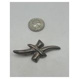Taxco Mexico 925 Cross Brooch