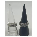 Size 7.5 925 Ring Lot of 2
