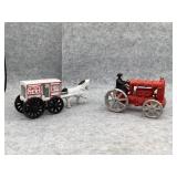 Cast Iron TractorBoth Vehicles Roll Freely
