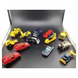 Hot wheels lot of 13 construction and cars