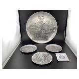Wendell August forge Pittsburg oval set of 4
