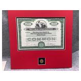 Coca Cola 100th certificate