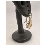 Sterling Silver Drop Earrings Rectangular Design