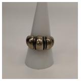 Vintage Sterling Silver Ridged or Ribbed Dome