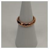 925 Sterling Silver Ring Size 5. Rose Gold Tone