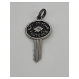 Vintage 925 Sterling Silver Charm 'KEY TO YOUR