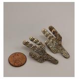 Vintage 925 Mexican Southwestern Cactus Earrings