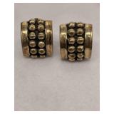 Vintage Mexico Sterling Silver Earrings. Clip-Ons