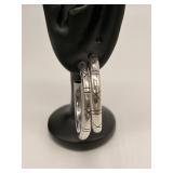 925 Mexican Sterling Silver Earrings. Engraved