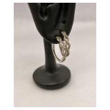 925 Sterling Silver Twisted Infinity Hoop