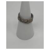 Vintage Sterling Silver Floral and Heart Etched
