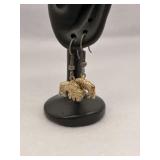 Sterling Silver Bison Design Dangle Earrings