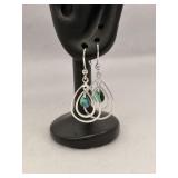 925 Sterling Silver Teardrop Design Abalone Shell