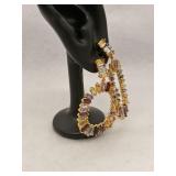 925 Sterling Silver Rainbow Sapphire Dangle
