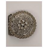 Vintage Sterling Silver Carlon Cards Silver Belt