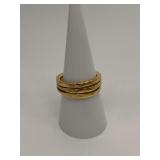 925 Sterling Silver Gold Tone Set of Rings