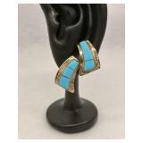 Vintage 925 Sterling Silver Curves Inlay