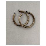 Sterling Silver Hoop Earrings Textured Rope