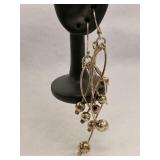 Sterling Silver Wire Wrap Earrings with Hanging