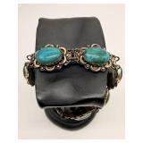 Vintage Native American Sterling Silver Turquoise