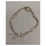 925 Sterling Silver Bracelet (7in) Multi Strand