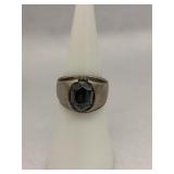 925 Vintage Steeling Silver Hematite Center Stone