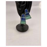 Native American Vintage Earrings Triangular Inlay