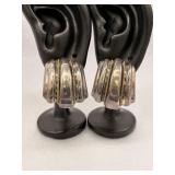 Vintage Mexican Two Tone Sterling Silver Ribbed