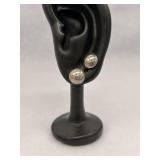 925 Vintage Sterling Silver Dome Studs