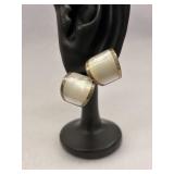 Vintage Sterling Silver Mother of Pearl Wide