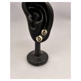Navajo Sterling Silver Swirl Stud Earrings