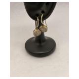 Sterling Silver Disk Dangle Earrings with