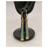 Navajo Sterling Silver Turquoise Stone Inlay