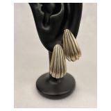 Vintage Sterling Silver Ridged Shell Shaped