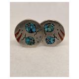 Vintage 925 Mexican Sterling Silver Fish Themed