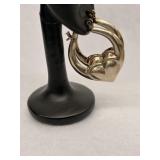 Sterling Silver Heart Hoop Earrings