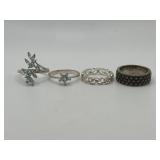 925 Sterling Silver Blue Assorted Ring Lot Size