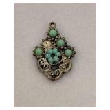 Vintage Sterling Silver Diamond Shaped Filigree