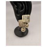 Vintage Monogram 'B' Dangle Earrings 925 Sterling
